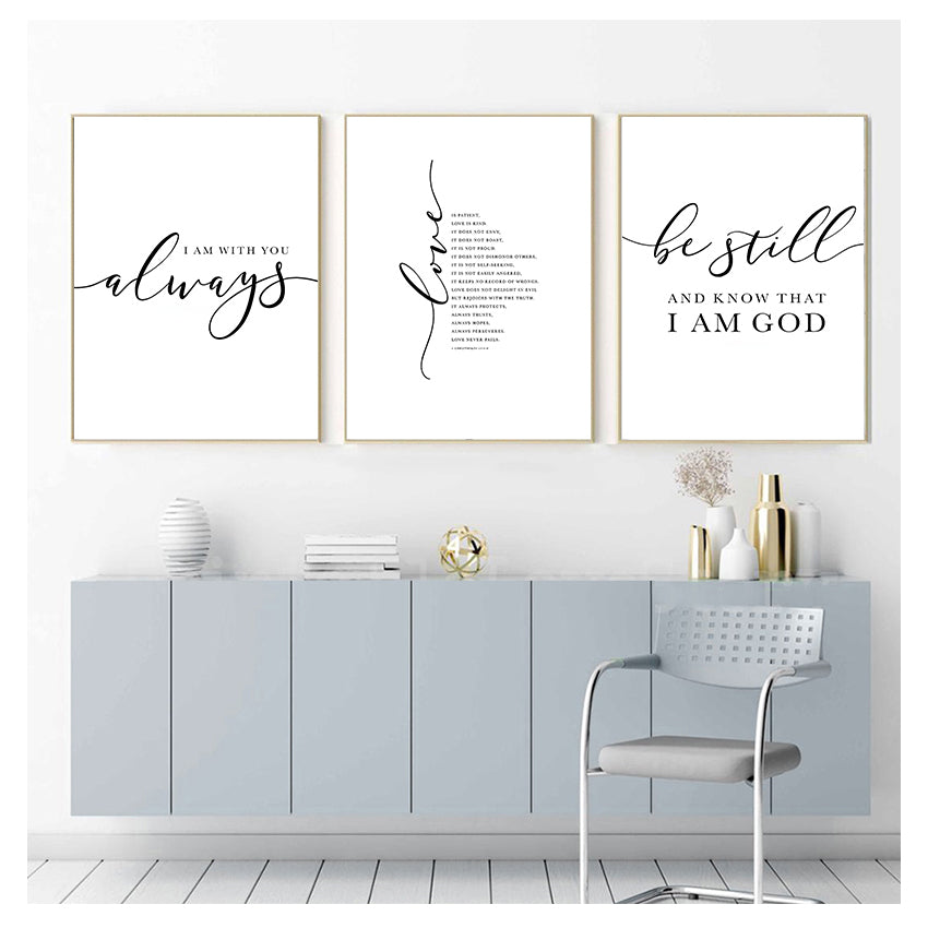 Cursive Quotes Printed Wall Art