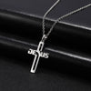 Stainless Steel Hollow Jesus Cross Necklace