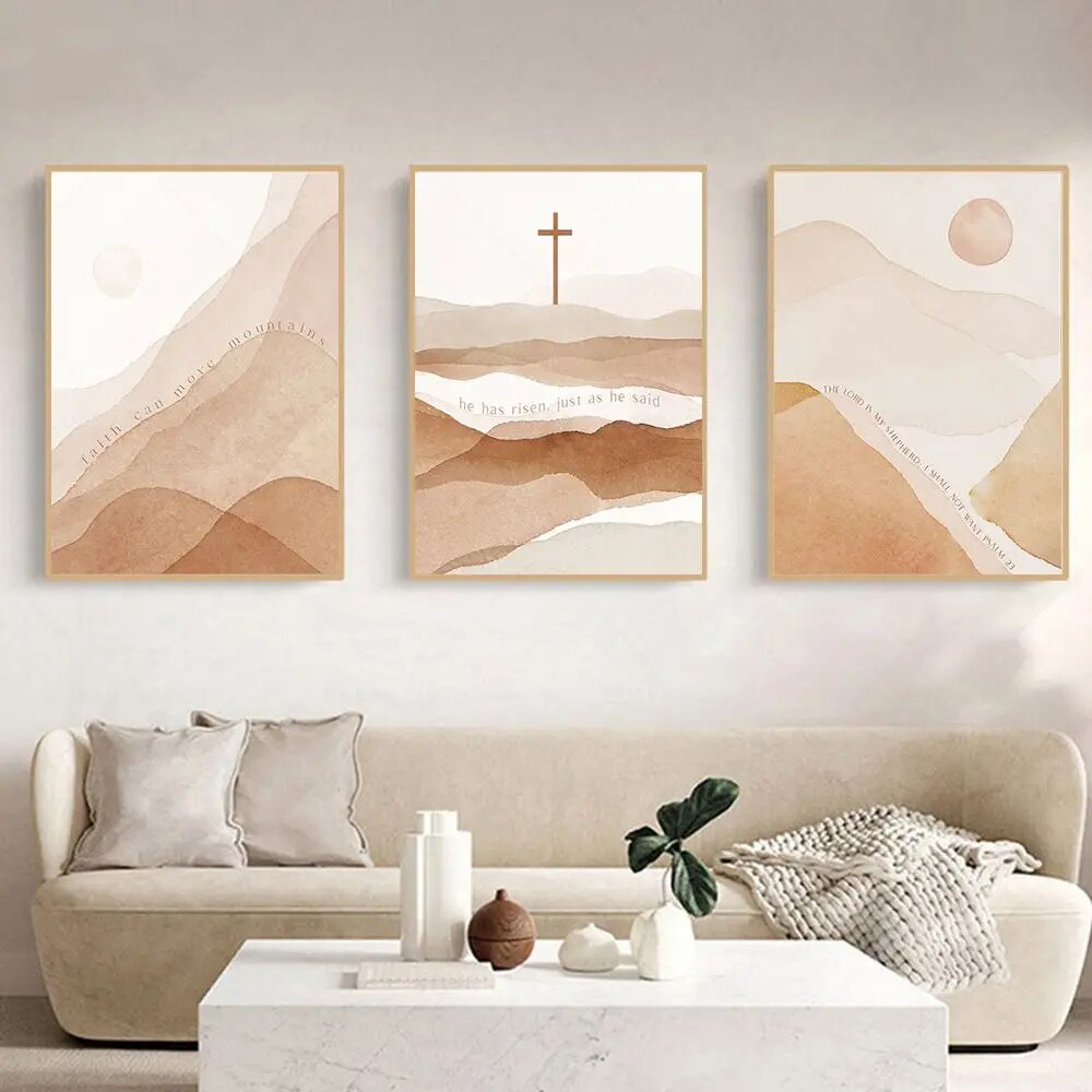 Neutral Bible Verse Canvas Wall Art