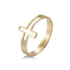 Hollow Cross Adjustable Stainless Steel Ring