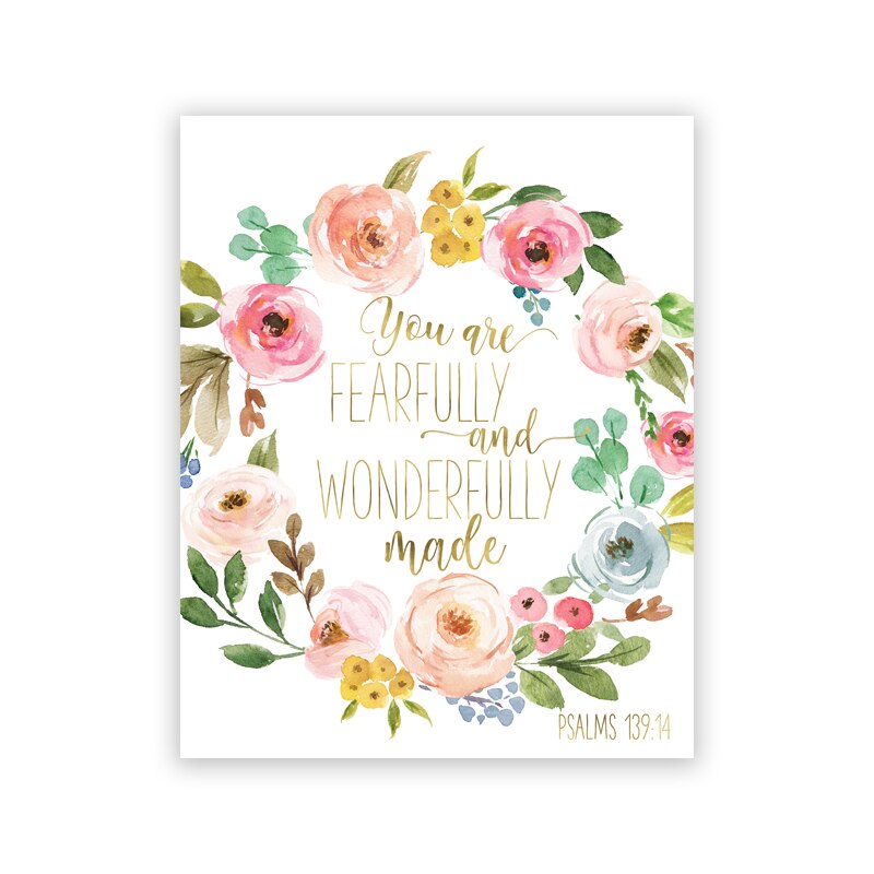 Psalm Scripture Decorative Printed Wall Art