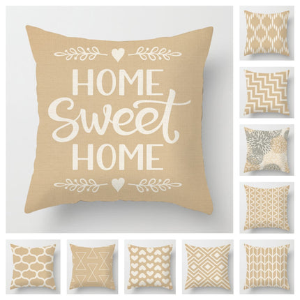 Geometric Linen Patterned Cushion Covers