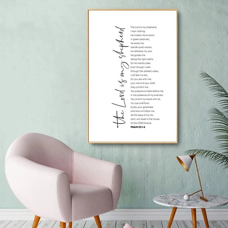Psalm 23 Canvas Wall Art