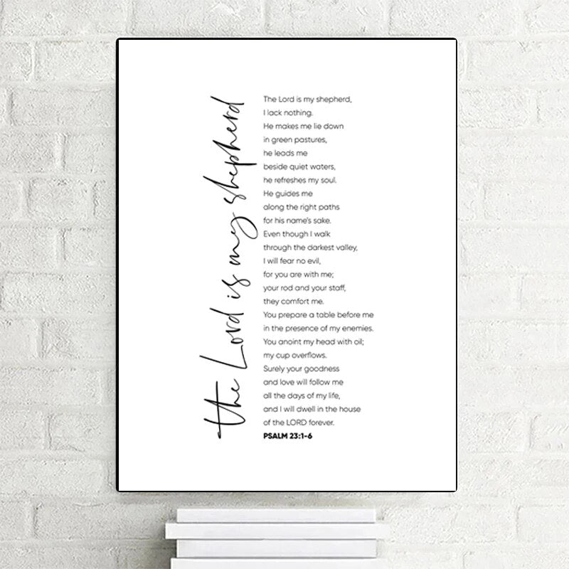 Psalm 23 Canvas Wall Art