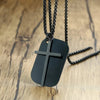 Stainless Steel Cross and Bible Verse Dog Tag