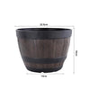 Classic Wood Barrel Shaped Flower Pot