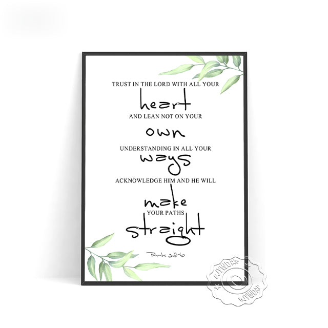 Scripture Floral Printed Wall Art