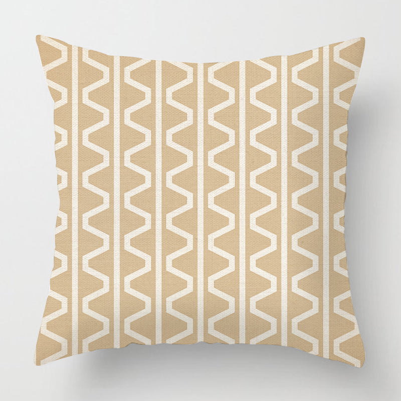 Geometric Linen Patterned Cushion Covers