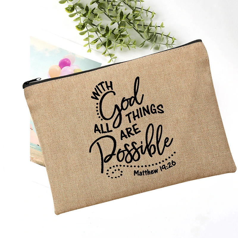 Bible Quote Cosmetics/Toiletry Bag