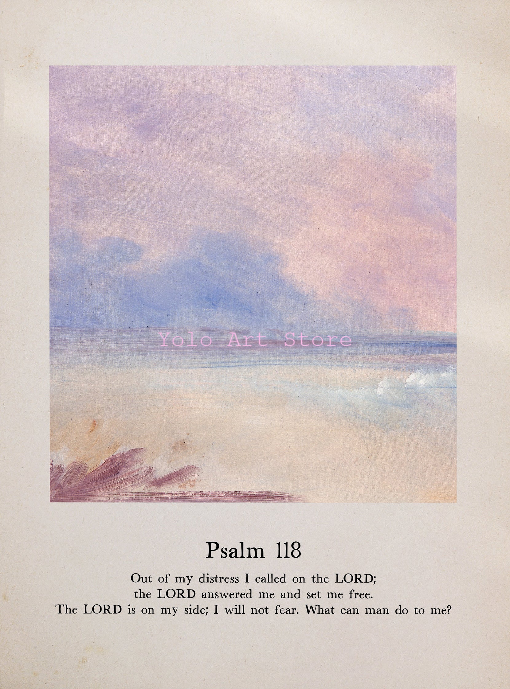 Psalm Water Colour Printed Wall Art
