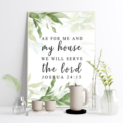 Joshua 24:15 Printed Wall Art