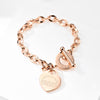 Proverbs Heart Tag Toggle Bracelet