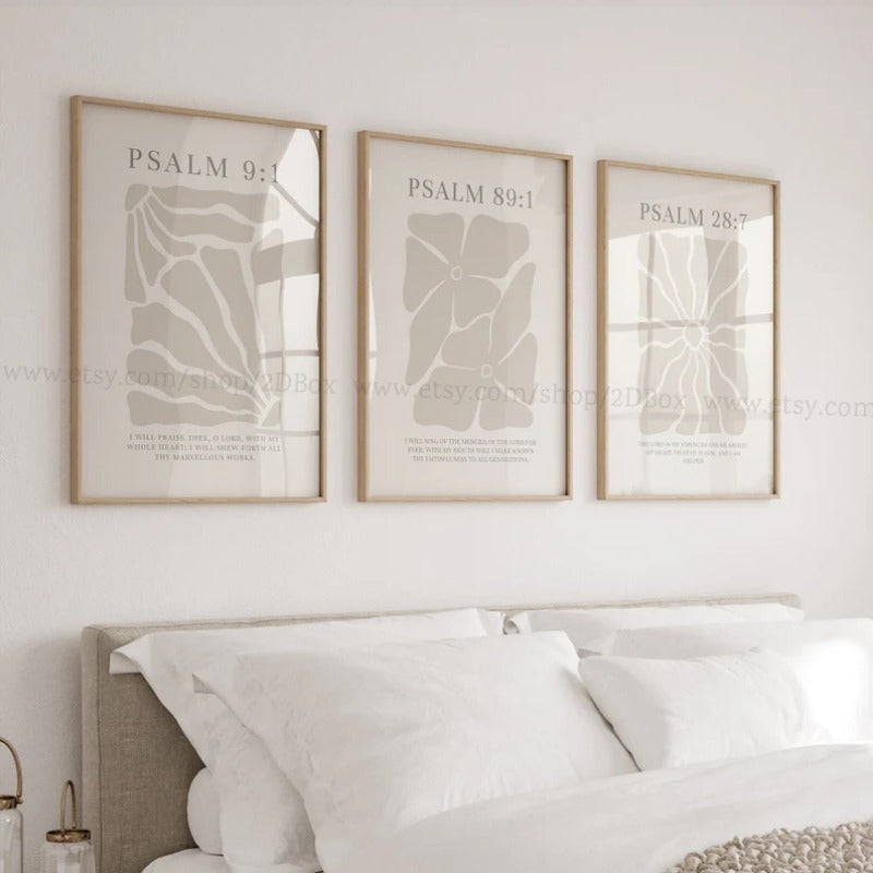 Psalm Floral Printed Wall Art