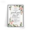 Scripture Floral Printed Wall Art