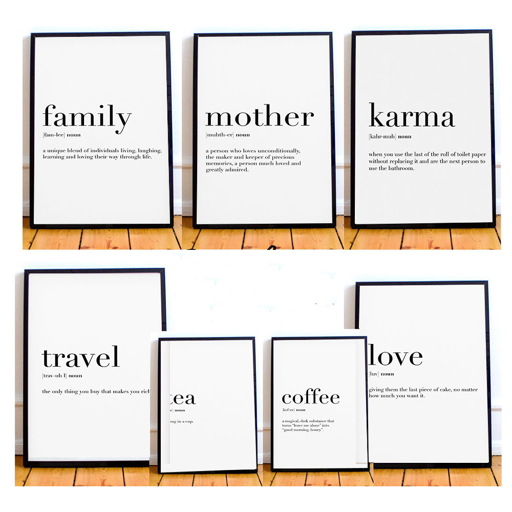 Family Quotes Printed Wall Art