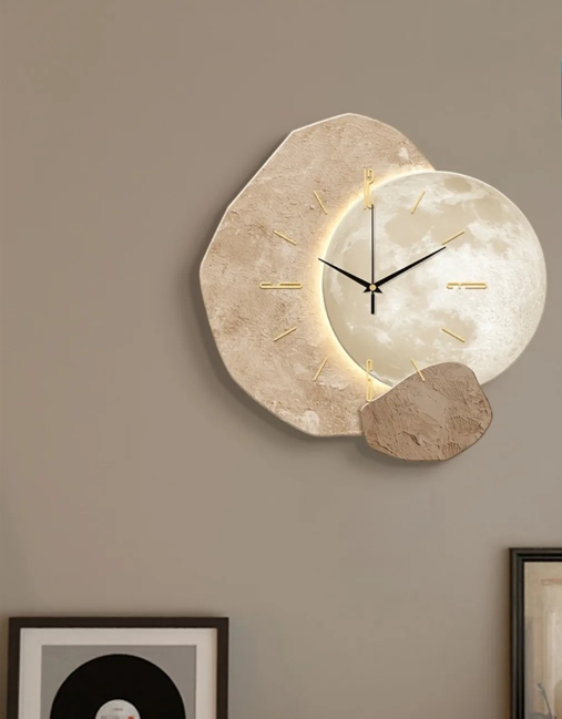 Lunar Phase Wooden Wall Clock
