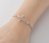 Stainless Steel Hollow Gold Cross Bracelet