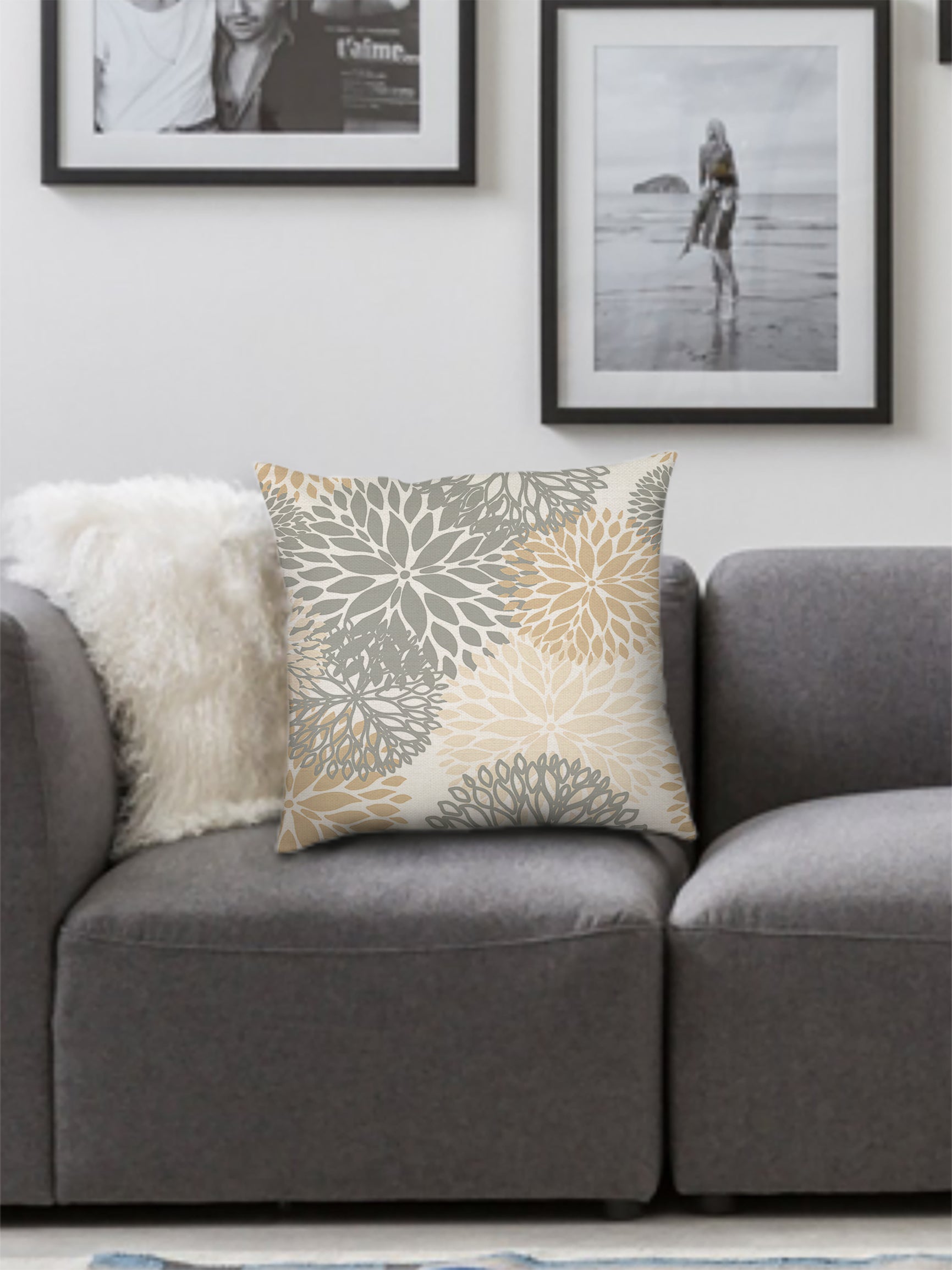 Geometric Linen Patterned Cushion Covers