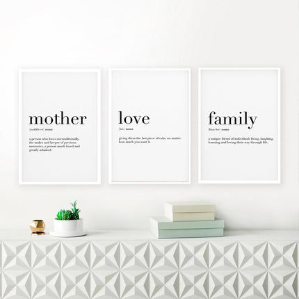Family Quotes Printed Wall Art