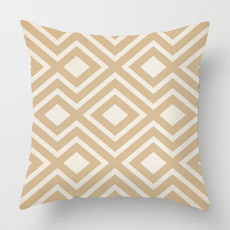 Geometric Linen Patterned Cushion Covers