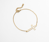 Stainless Steel Hollow Gold Cross Bracelet