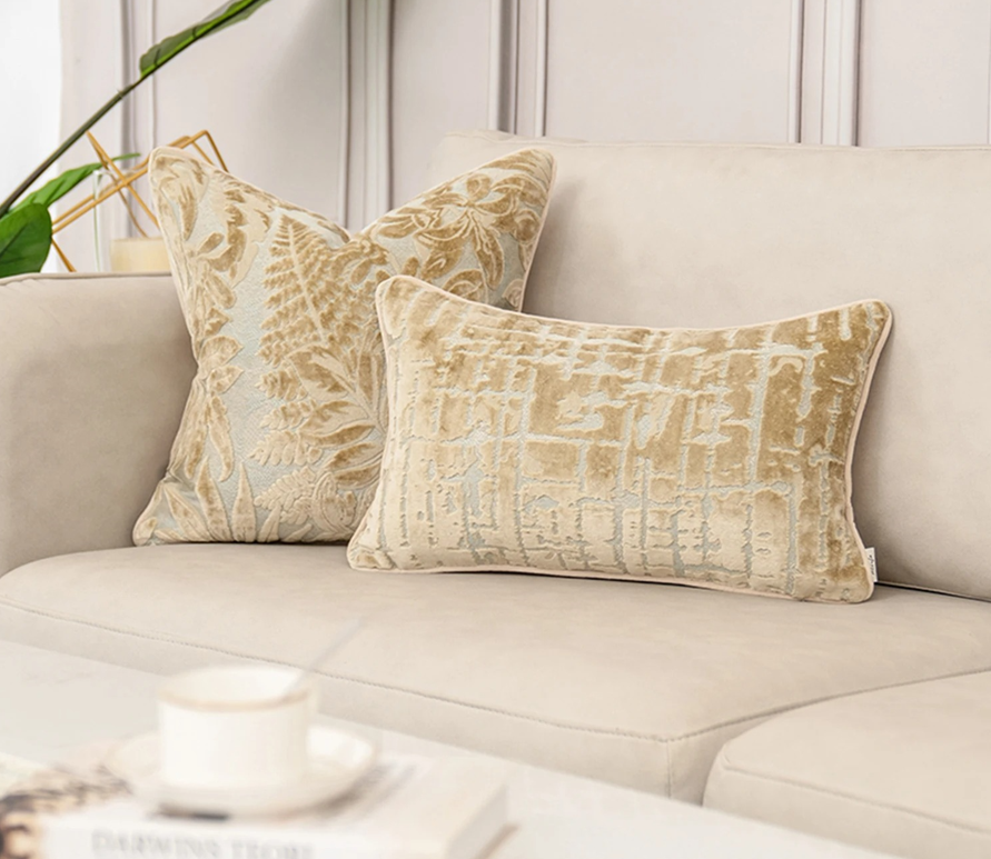 Velora Velvet Bloom Cushion Cover