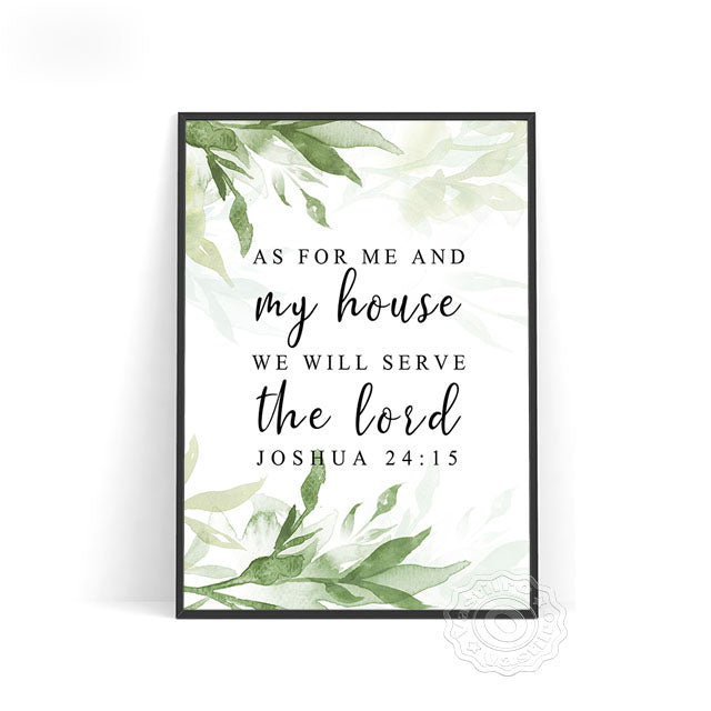 Joshua 24:15 Printed Wall Art
