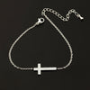 Stainless Steel Cross Pendant Plated Bracelet