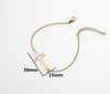 Stainless Steel Hollow Gold Cross Bracelet
