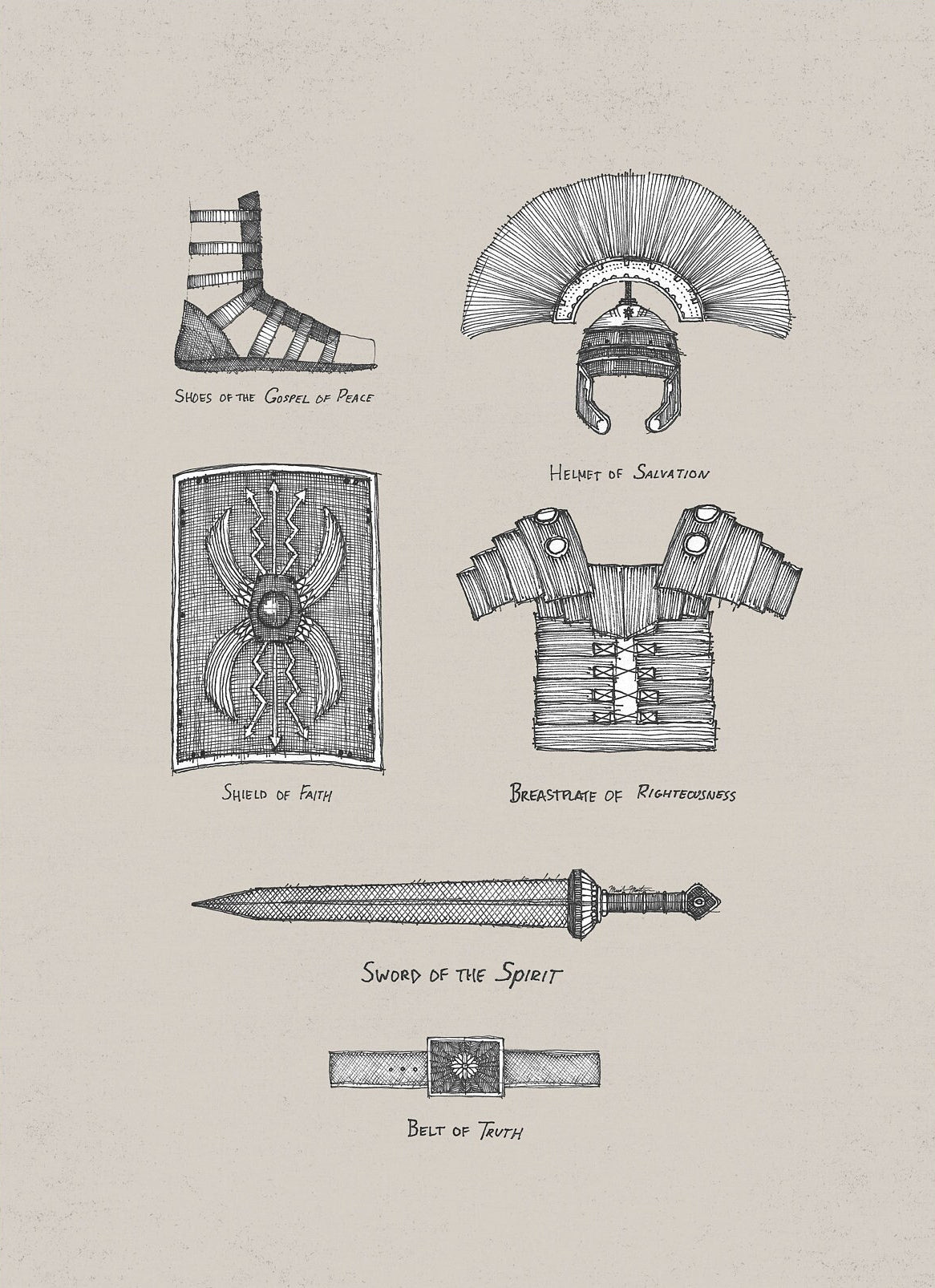 Bible Sketches Printed Wall Art