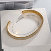 Gold Steel Cuff Bracelet