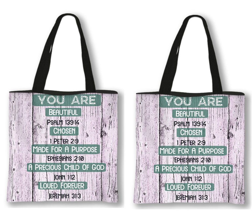 Uplifting Bible Quote Tote Bag