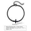 Stainless Steel Cross Narrow Cuban Chain Bracelet
