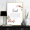Scripture Floral Printed Wall Art