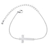Stainless Steel Cross Pendant Plated Bracelet