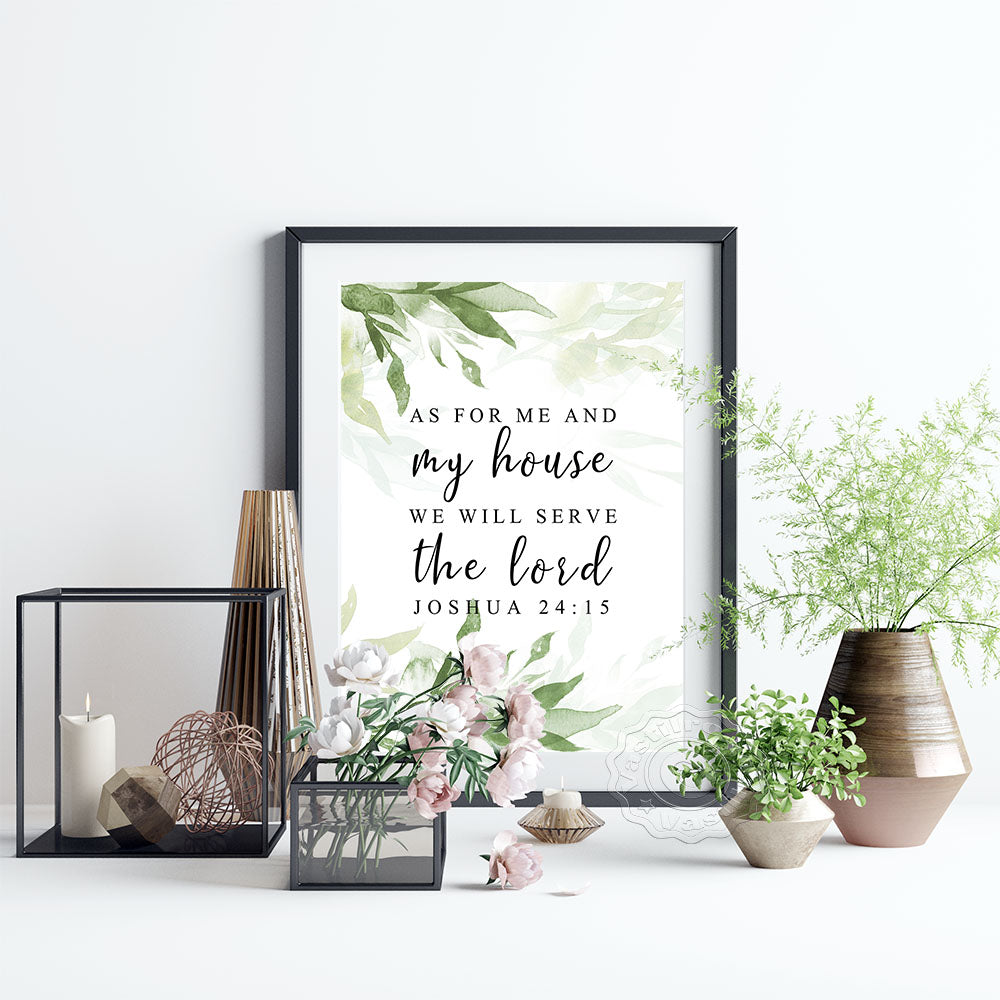 Joshua 24:15 Printed Wall Art