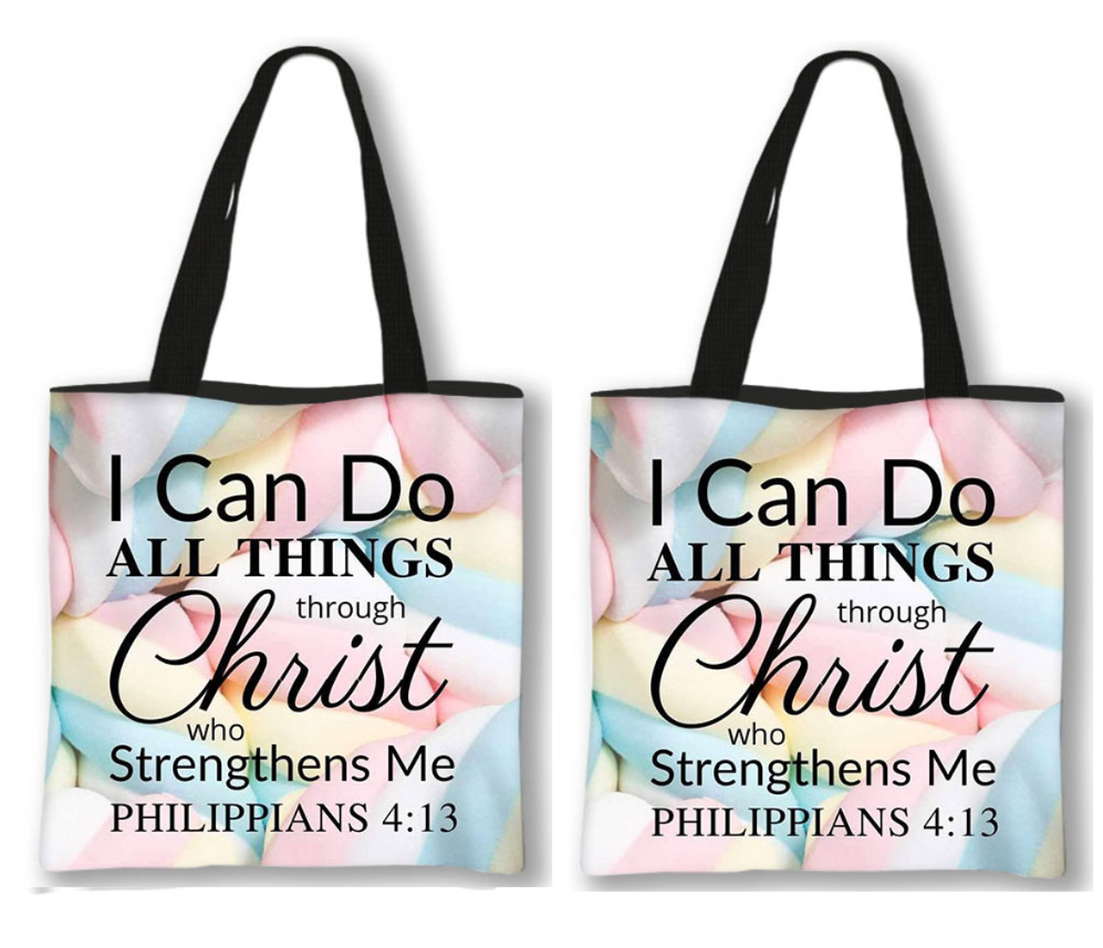 Uplifting Bible Quote Tote Bag