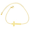 Stainless Steel Cross Pendant Plated Bracelet
