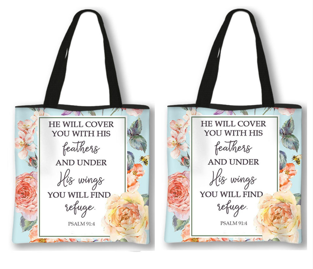 Uplifting Bible Quote Tote Bag