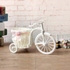 White Bicycle Flower Holder