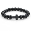 Solid Colour Beaded Cross Bracelet