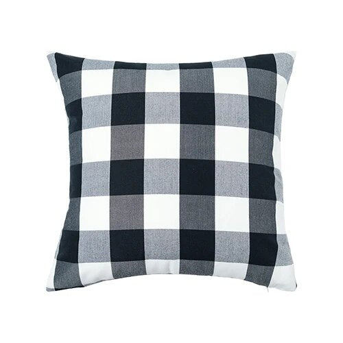 Monochrome Checkered Cushion Covers