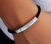 Stainless Steel Banded Cross Scripture Bracelet