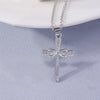 Diamanté Cross Necklace Unisex