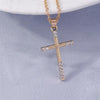 Diamanté Cross Necklace Unisex
