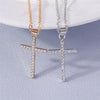 Diamanté Cross Necklace Unisex