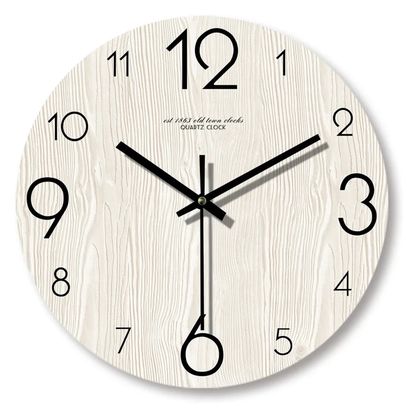 Wood Grain Quartz Wall Clock