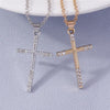 Diamanté Cross Necklace Unisex
