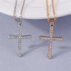 Diamanté Cross Necklace Unisex