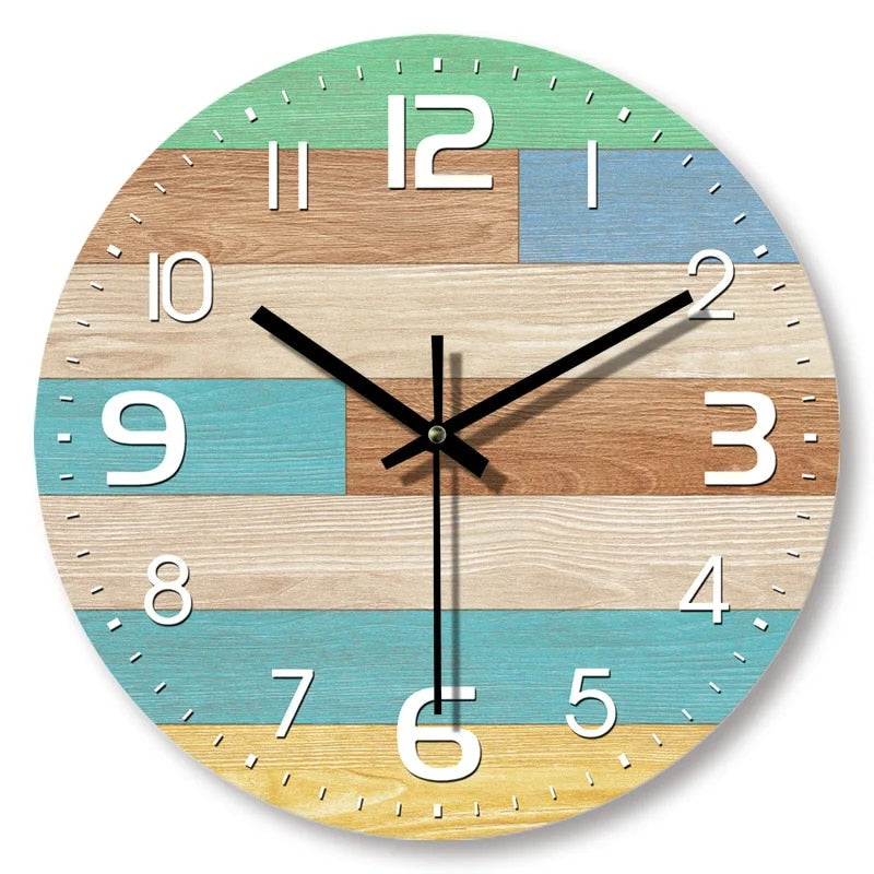 Wood Grain Quartz Wall Clock